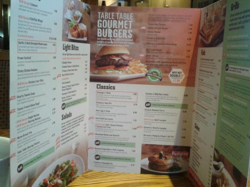 Menu at The Hunsworth Brewers Fayre restaurant, Cleckheaton, Whitehall Rd