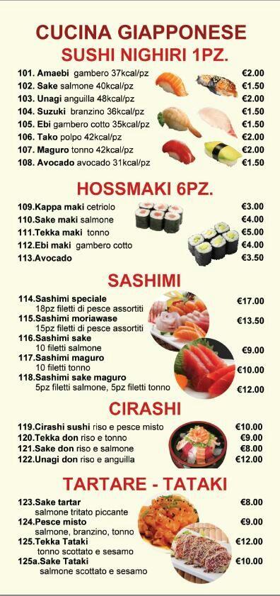 Menu di Ristorante Ms.Lin 