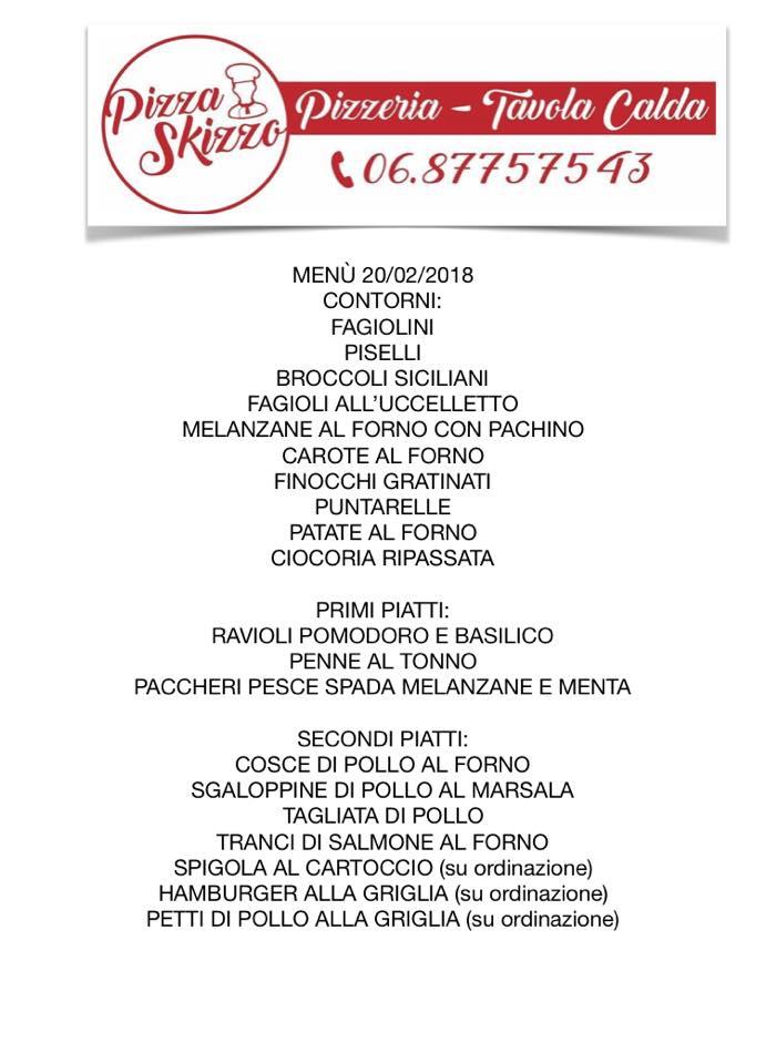 Menu di Pizza Skizzo 