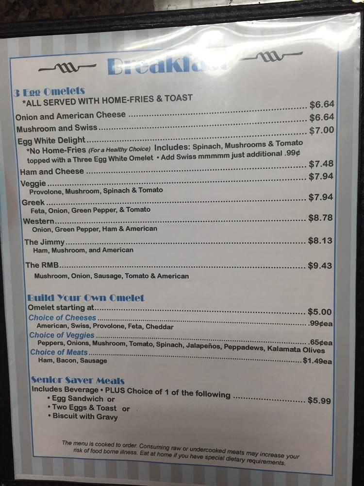 Menu at the Go Go Diner restaurant, North Fort Myers