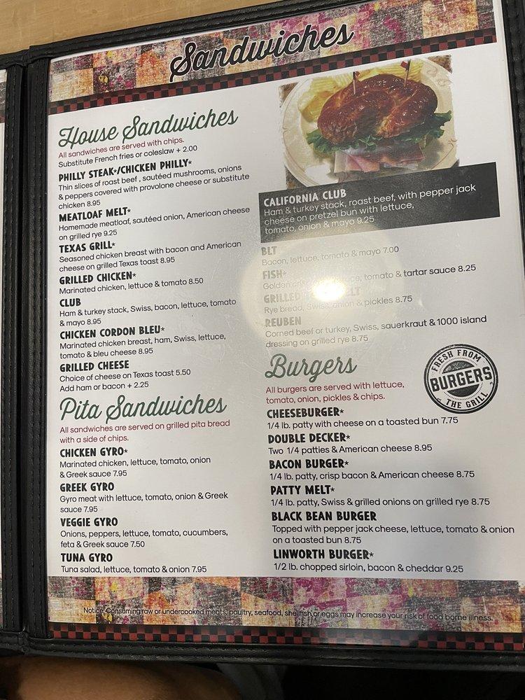 Menu at Linworth Diner restaurant, Worthington