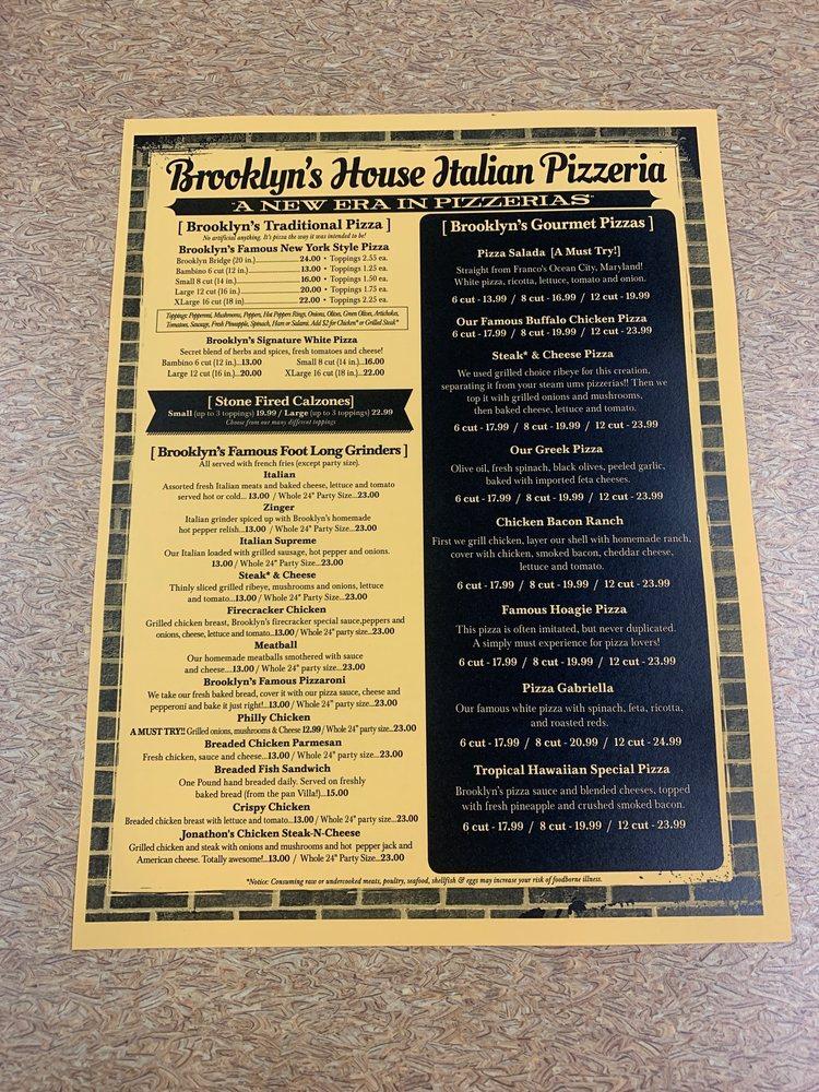 Menu At Brooklyns Lobster Shack At Bostons Harbor & Cape Pizzeria ...