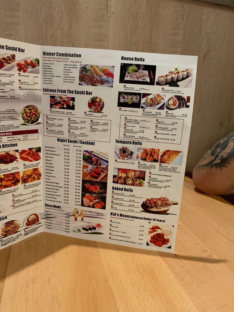Carta de Tokyo House Ramen & Sushi Restaurant, Menifee