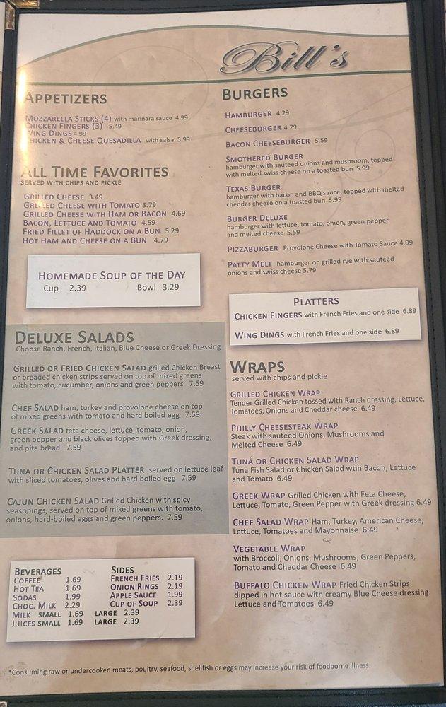 menu-at-bill-s-restaurant-hummelstown