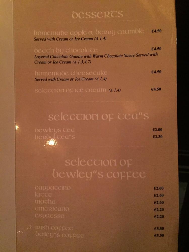 Menu at Queens Hotel pub & bar, Ennis