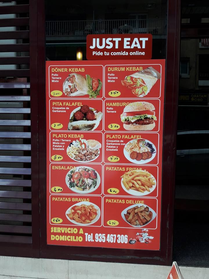 Menu at EL REY DEL KEBAB restaurant, Mataró