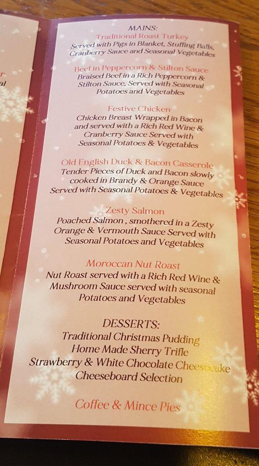 Menu at Wortwell Bell at Wortwell