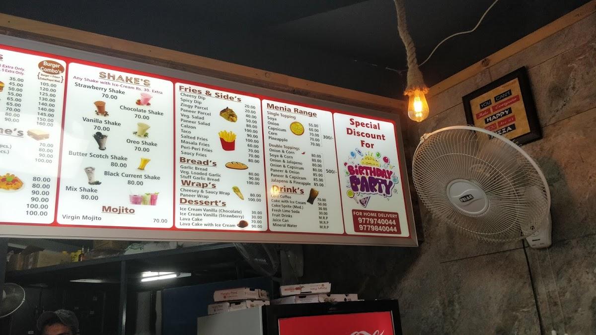 Menu at Hungry Point, Banga