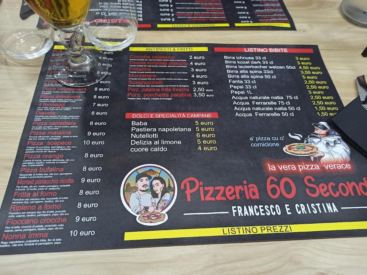 Speisekarte Von Pizzeria 60 Secondi Fiumicino speisekarte-von-pizzeria-60-secondi-fiumicino