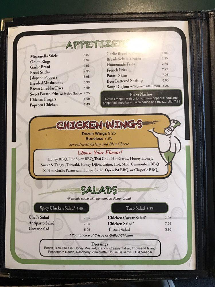 Menu at Rocco's Pizzeria, Corinth