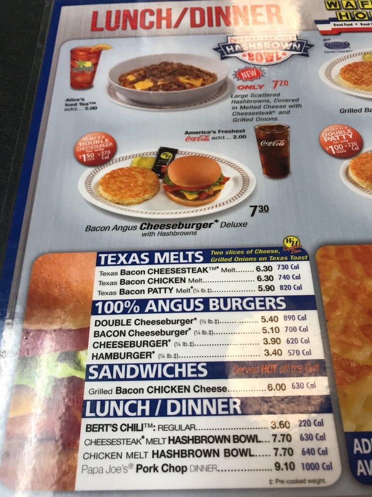 Menu At Waffle House Restaurant Shelbyville 1729