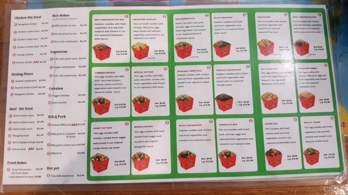 Menu at Laurimar Noodle Express restaurant, Doreen
