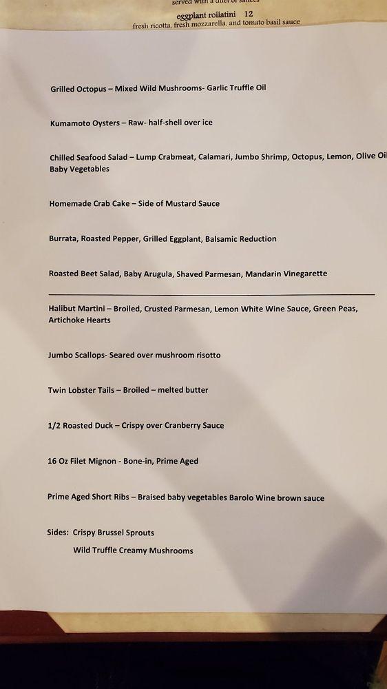 Menu at Lenny's Steakhouse, Larchmont