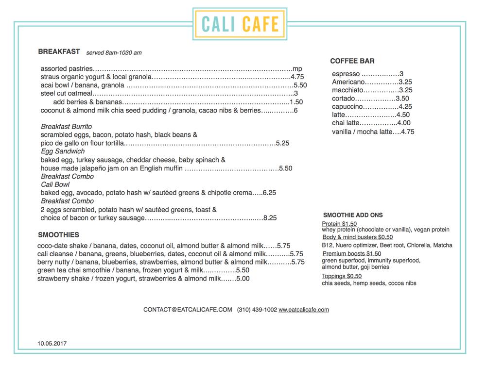 R621 Cali Cafe Menu 2021 09 