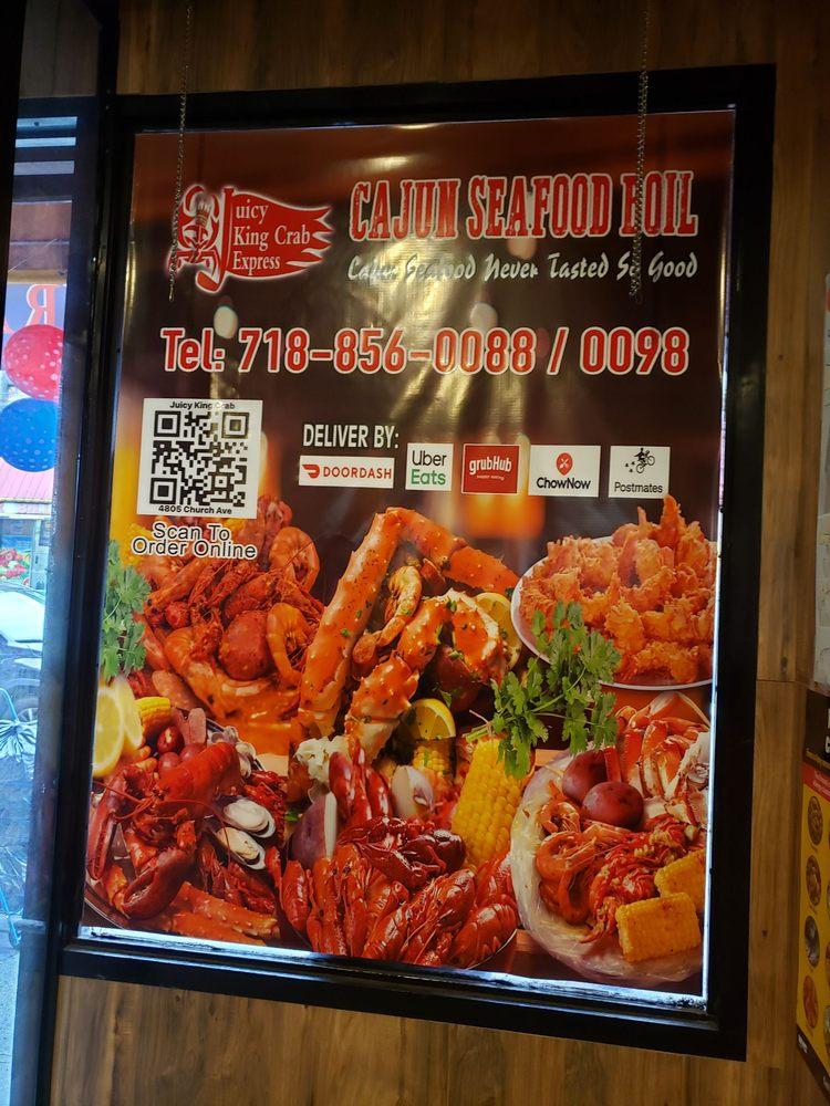 Menu at Juicy King Crab Express restaurant, New York City, Church Ave