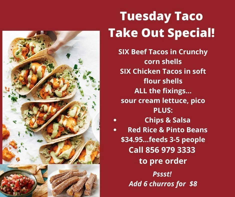 Menu at The Tortilla Press restaurant, Collingswood