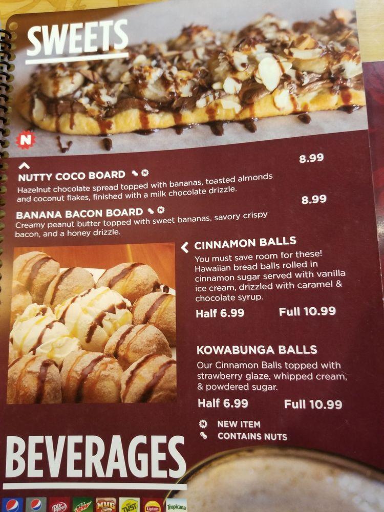 Menu at Coconut Kenny's pizzeria, Anacortes