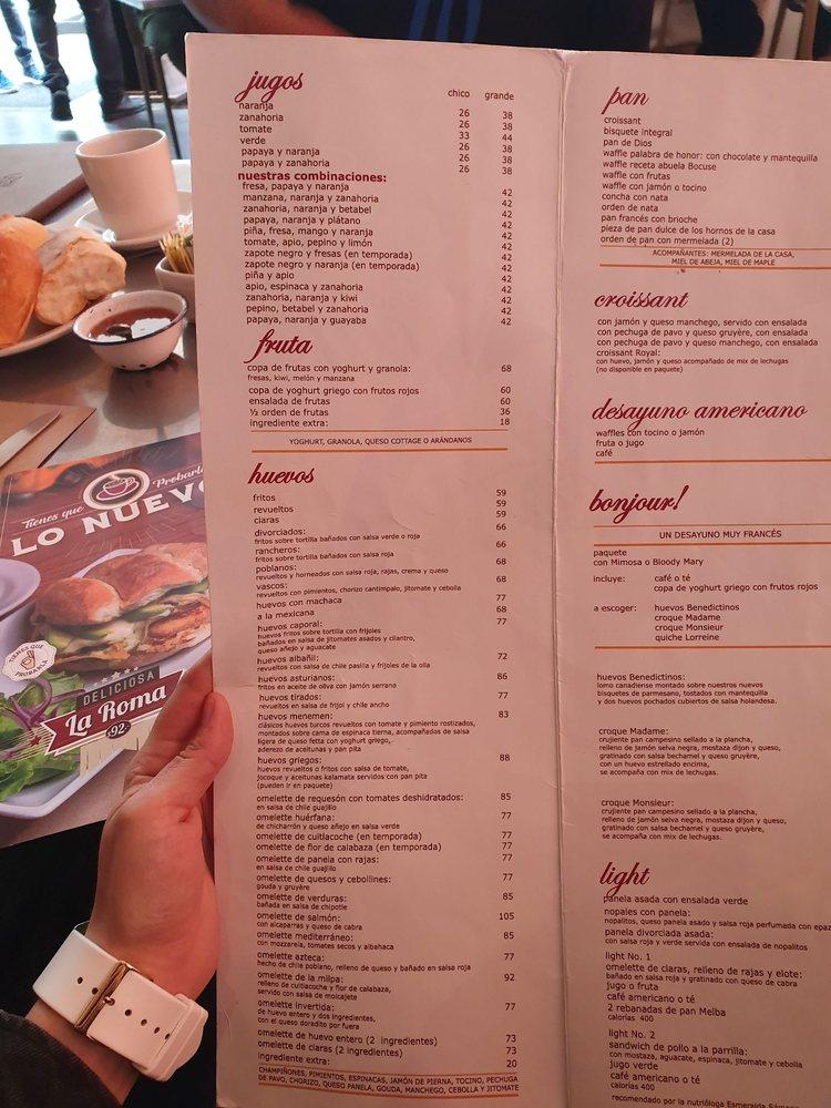 Carta de Con Sabor a Café, Irapuato, Las Villas 1443 Local F6