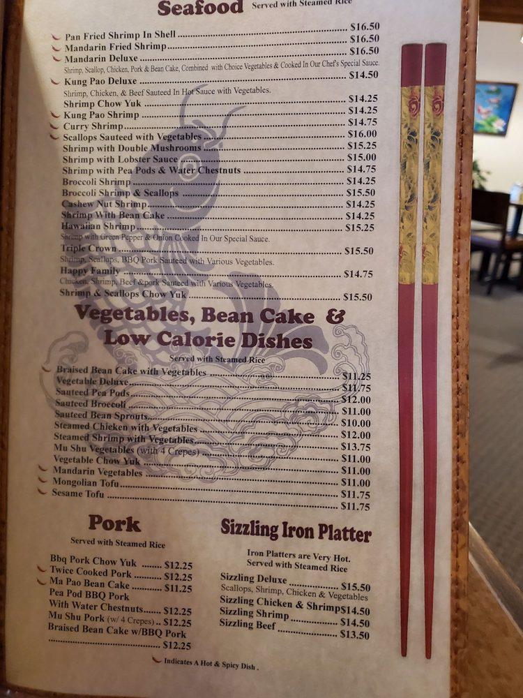 Menu At Ocean Garden Restaurant Reedsport Winchester Ave