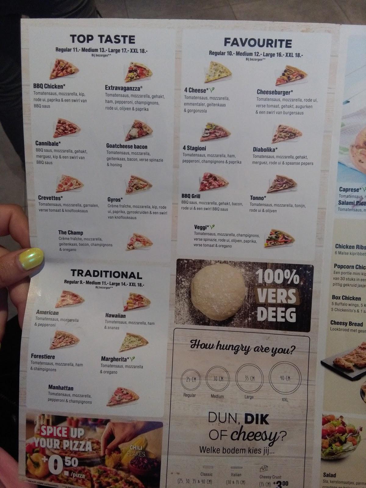 Menu de Domino’s Pizza Genk
