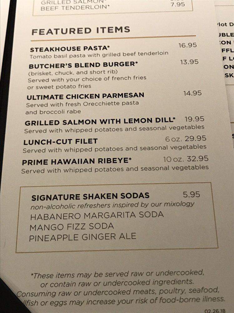 Menu at Perry's Steakhouse & Grille, Grapevine