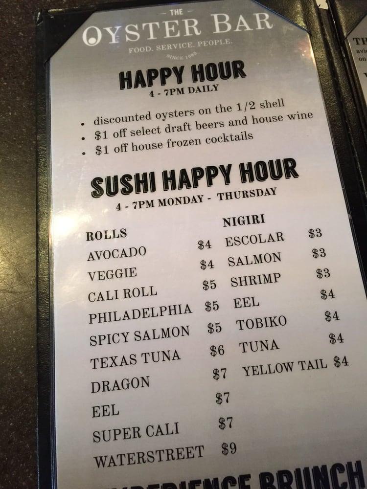 Menu at Water Street Oyster Bar, Corpus Christi