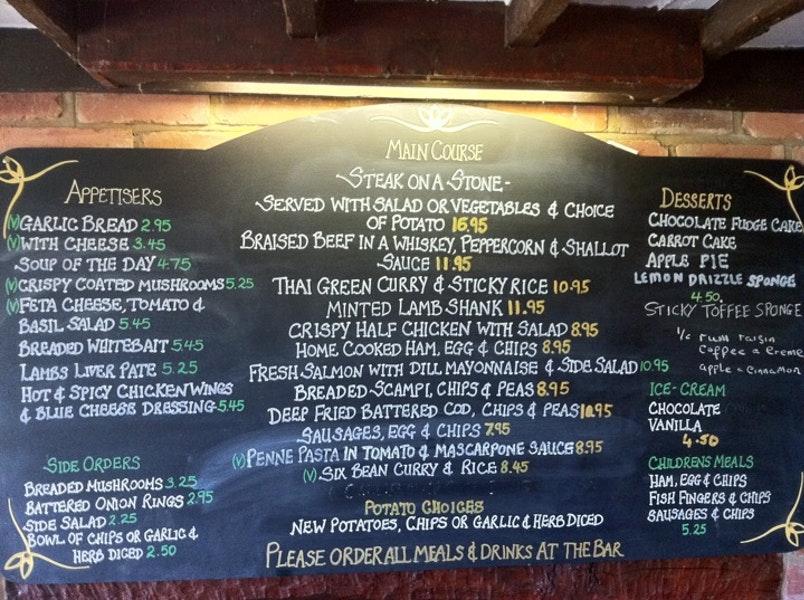 Menu at The Coalhouse Inn pub & bar, Deerhurst