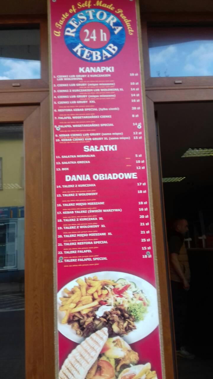 Menu at Restora Kebab restaurant, Slupca