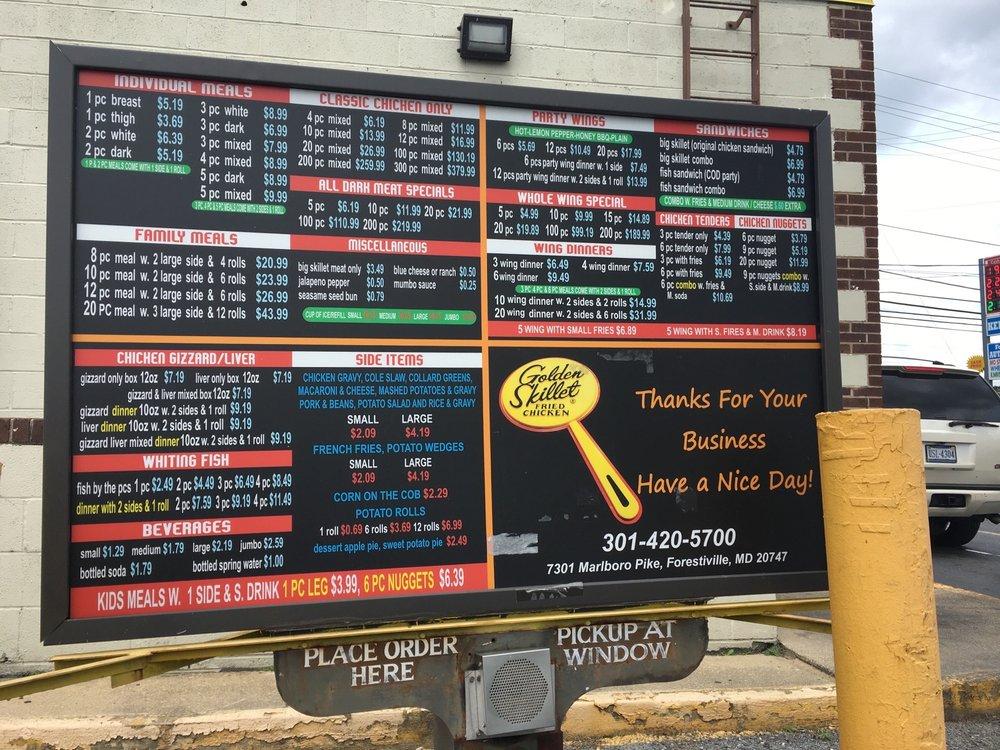 Menu at Golden Skillet restaurant, District Heights, 7301 Marlboro Pike