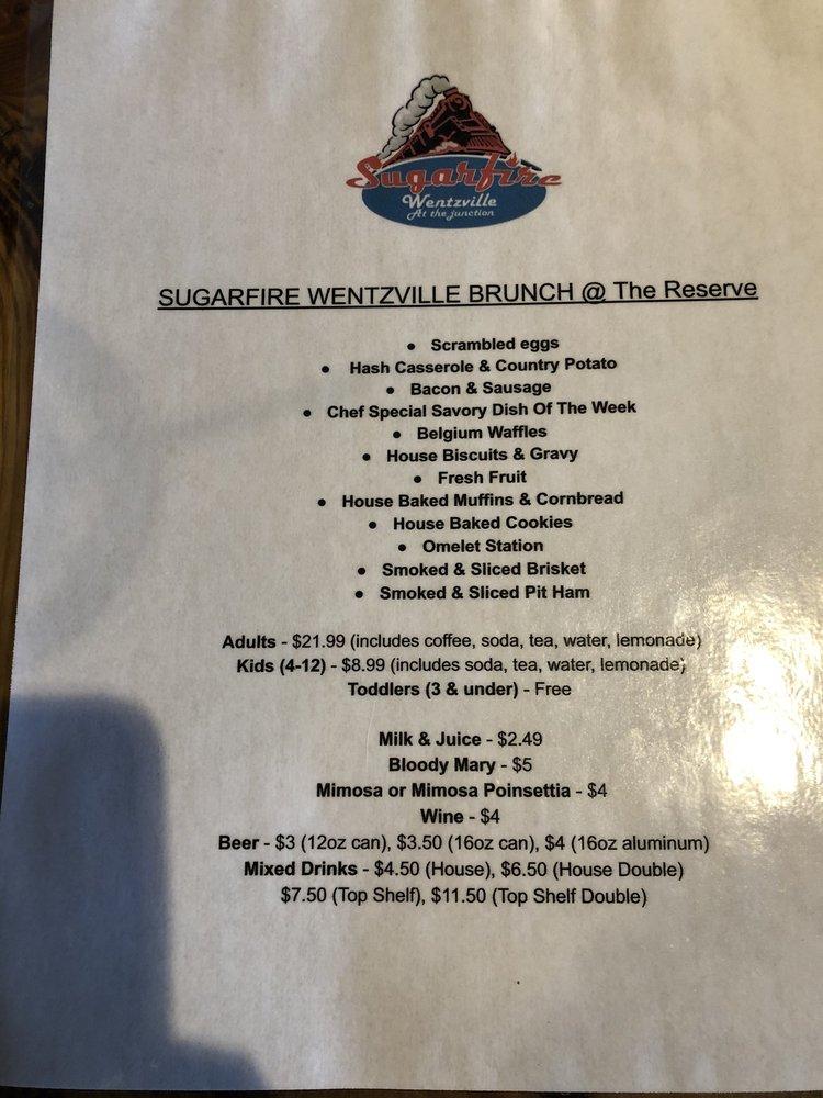 Menu at Sugarfire Wentzville BBQ, Wentzville