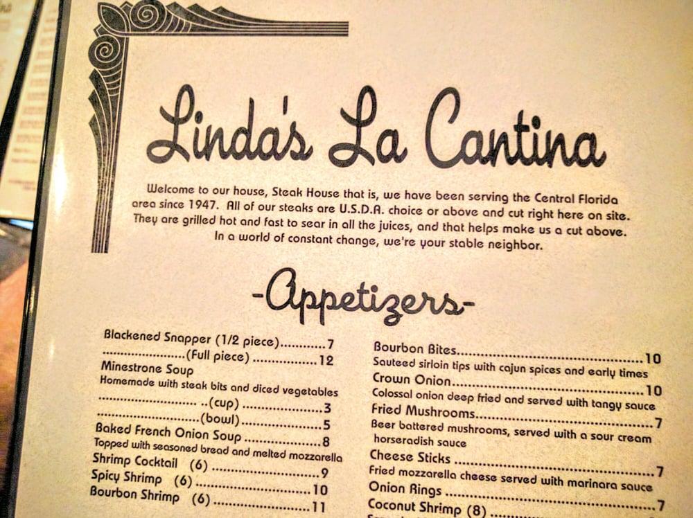 Menu At Linda s La Cantina Steakhouse Orlando menu-at-linda-s-la-cantina-steakhouse-orlando