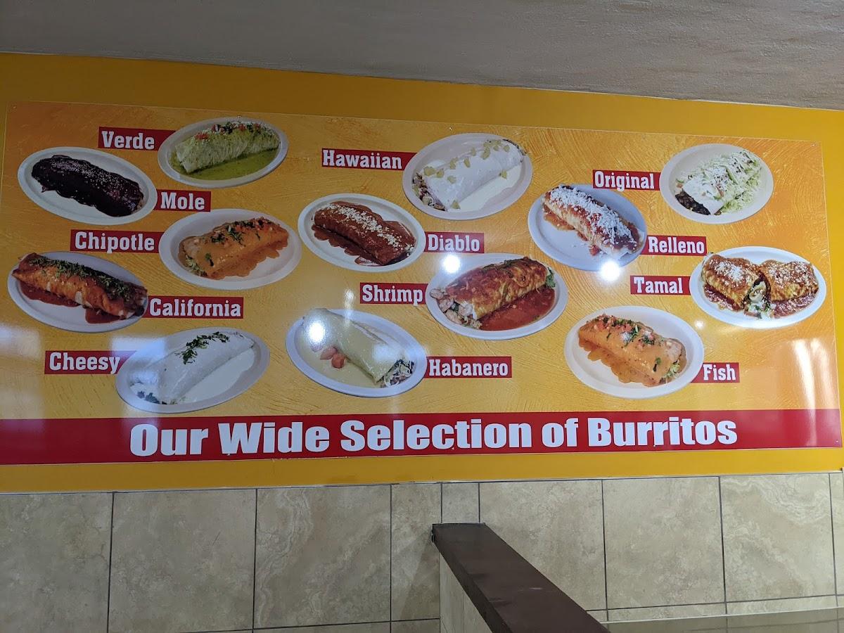 Menu at King Burrito & taqueria restaurant, Tulsa