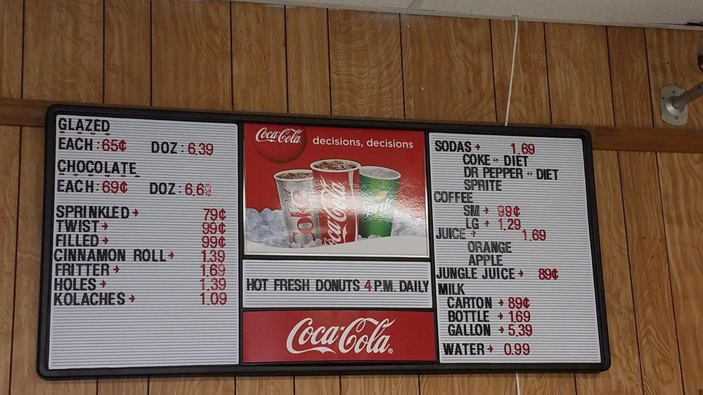 Menu at Southern Maid Donuts, Shreveport, Mansfield Rd