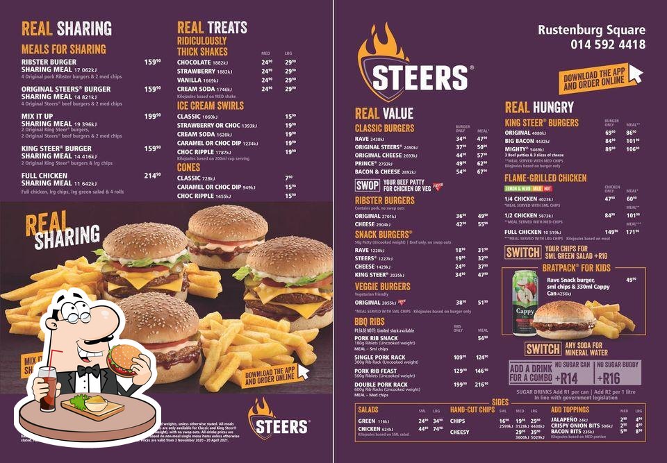 Steers Restaurant Rustenburg Rustenburg Square Restaurant Menu And   R62e Steers Burger 2021 09 1513 