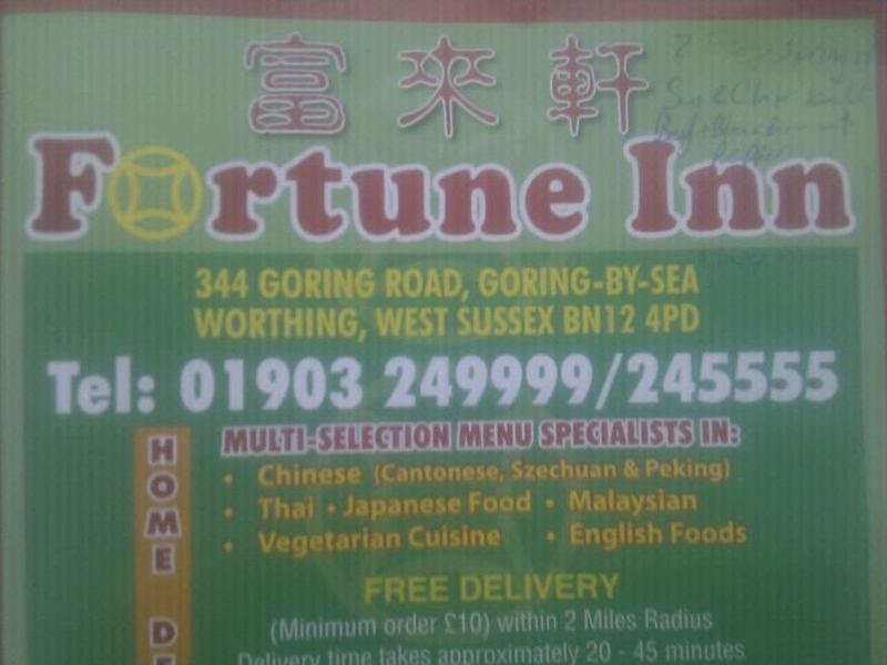 Fortune Inn Chinese Takeaway, 344 Goring Rd in Worthing Restaurant
