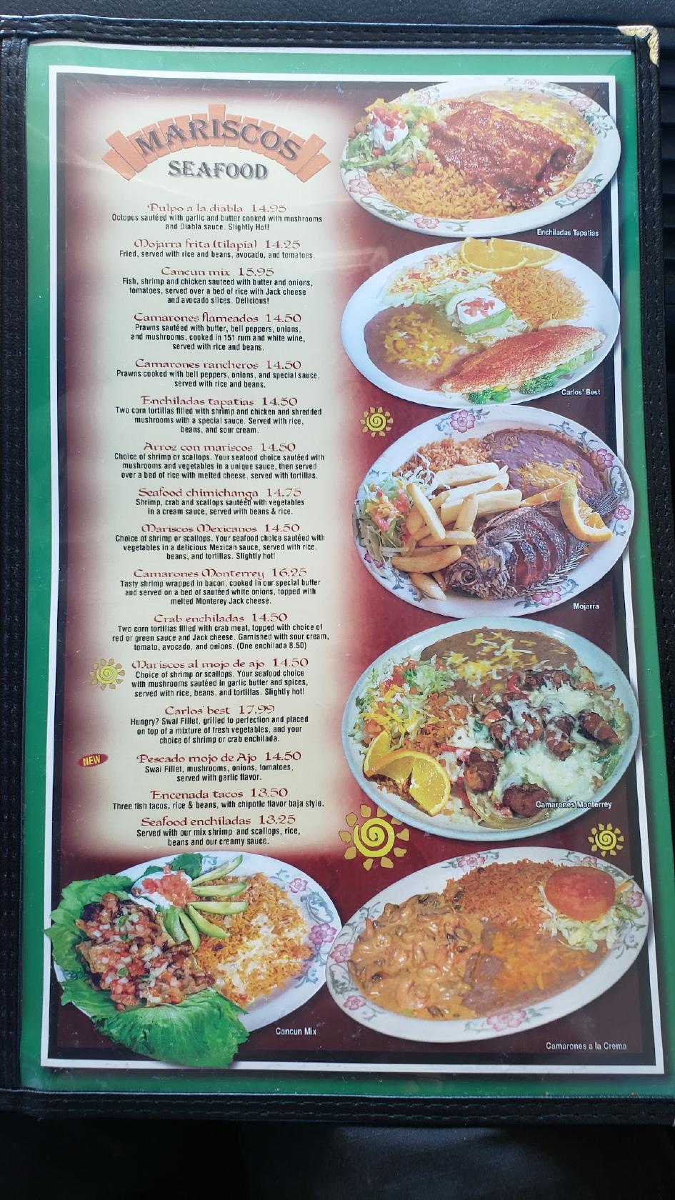 Menu at Guadalajara Grill restaurant, Jefferson