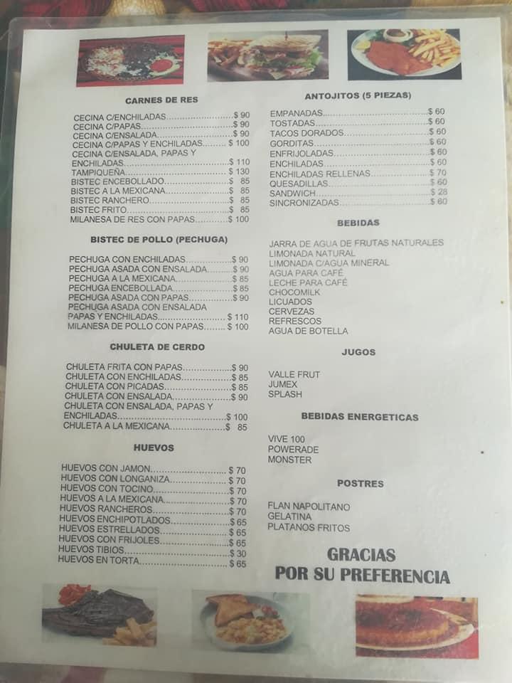 Menu at Restaurant "CELESTE", Vega de Alatorre, Restaurant de mariscos