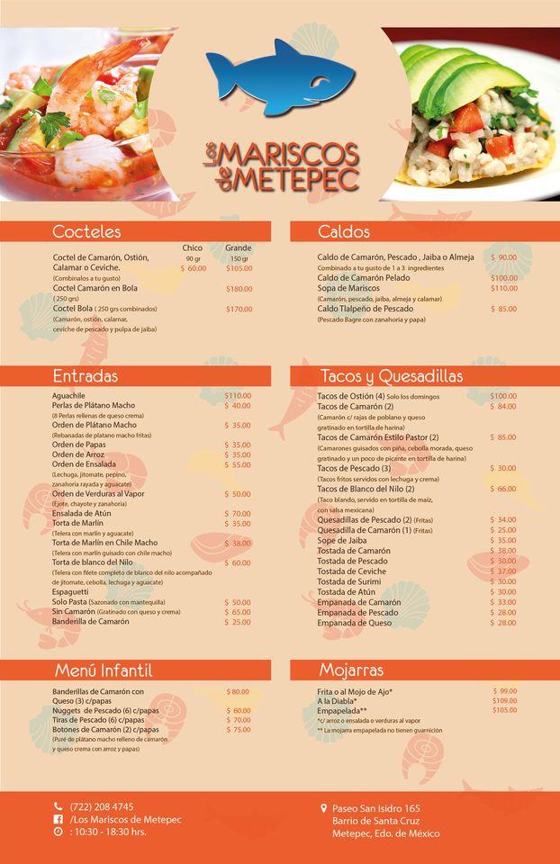 Arriba 54+ imagen mariscos metepec menu