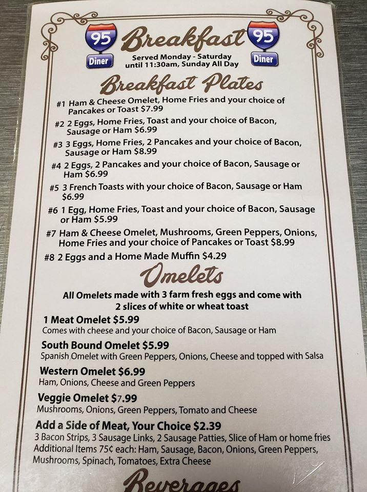 Menu at 95Er Market restaurant, Howland