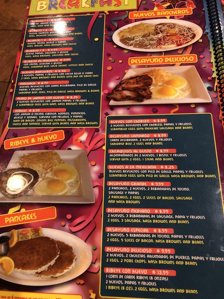 Menu at El Viva Mexico Restaurant, Albuquerque