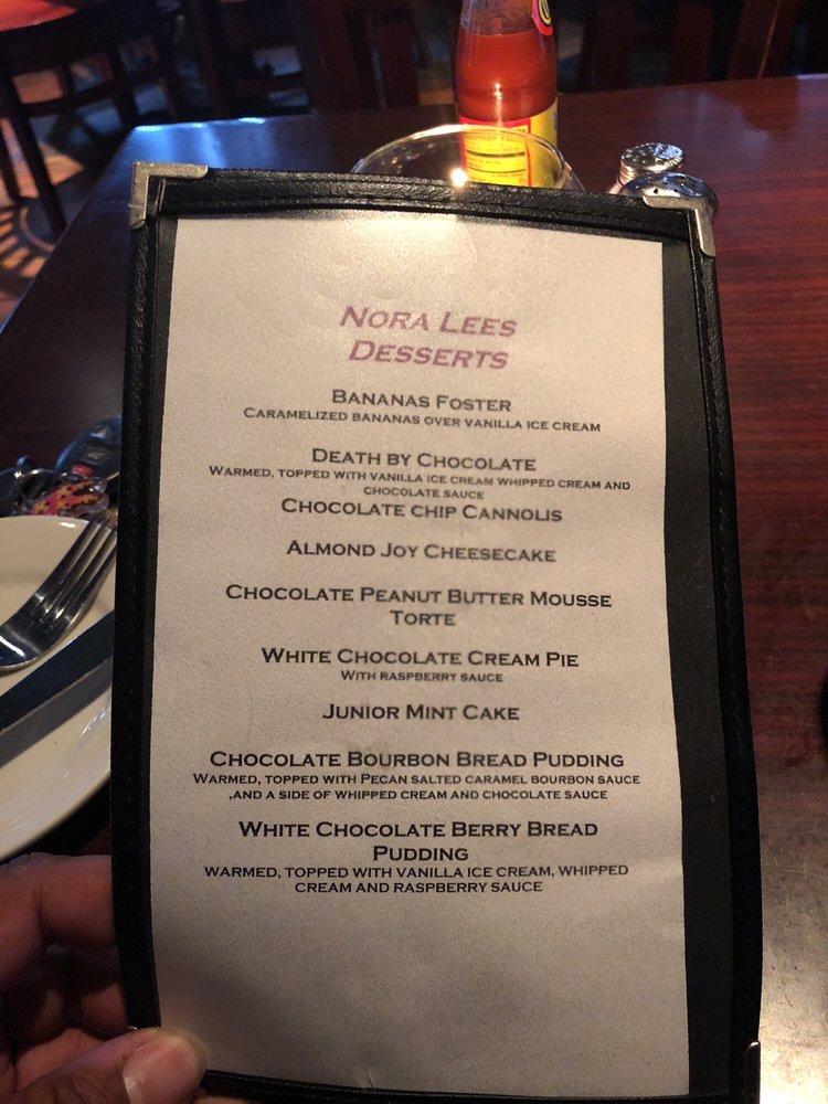 Menu at Nora Lees pub & bar, New Castle