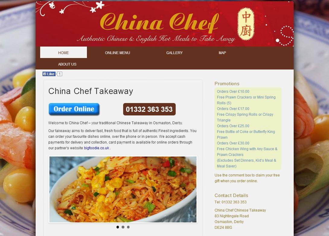 Menu at China Chef fast food, Derby