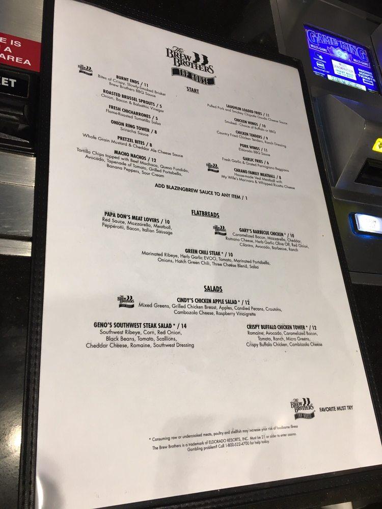 Menu at Brew Brothers pub & bar, Laughlin, S Casino Dr