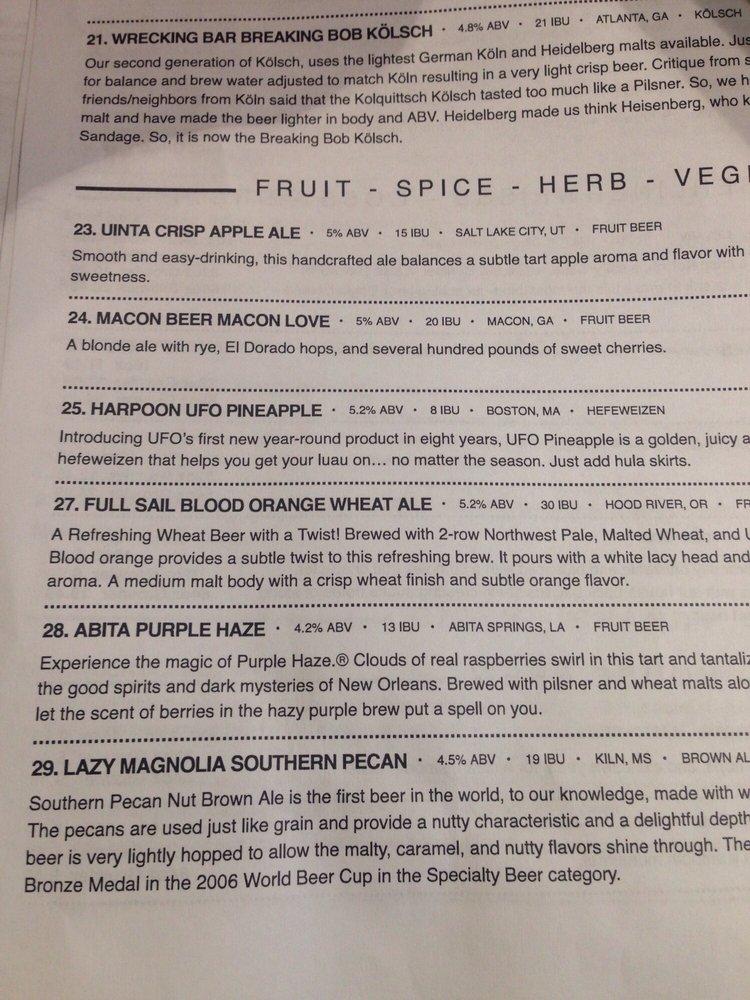 Menu at Black Barley Kitchen & Taphouse, Warner Robins