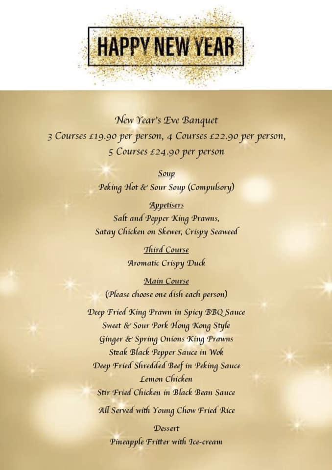 Menu at Riverside Chinese Restaurant, ChesterleStreet