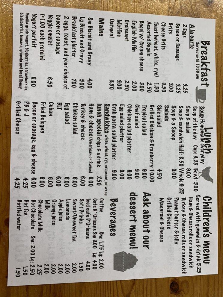 Menu at Common Grounds Coffee Shop cafe, Clewiston
