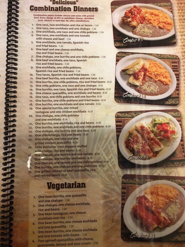 Menu at El Agavero Mexicano restaurant, Mount Airy