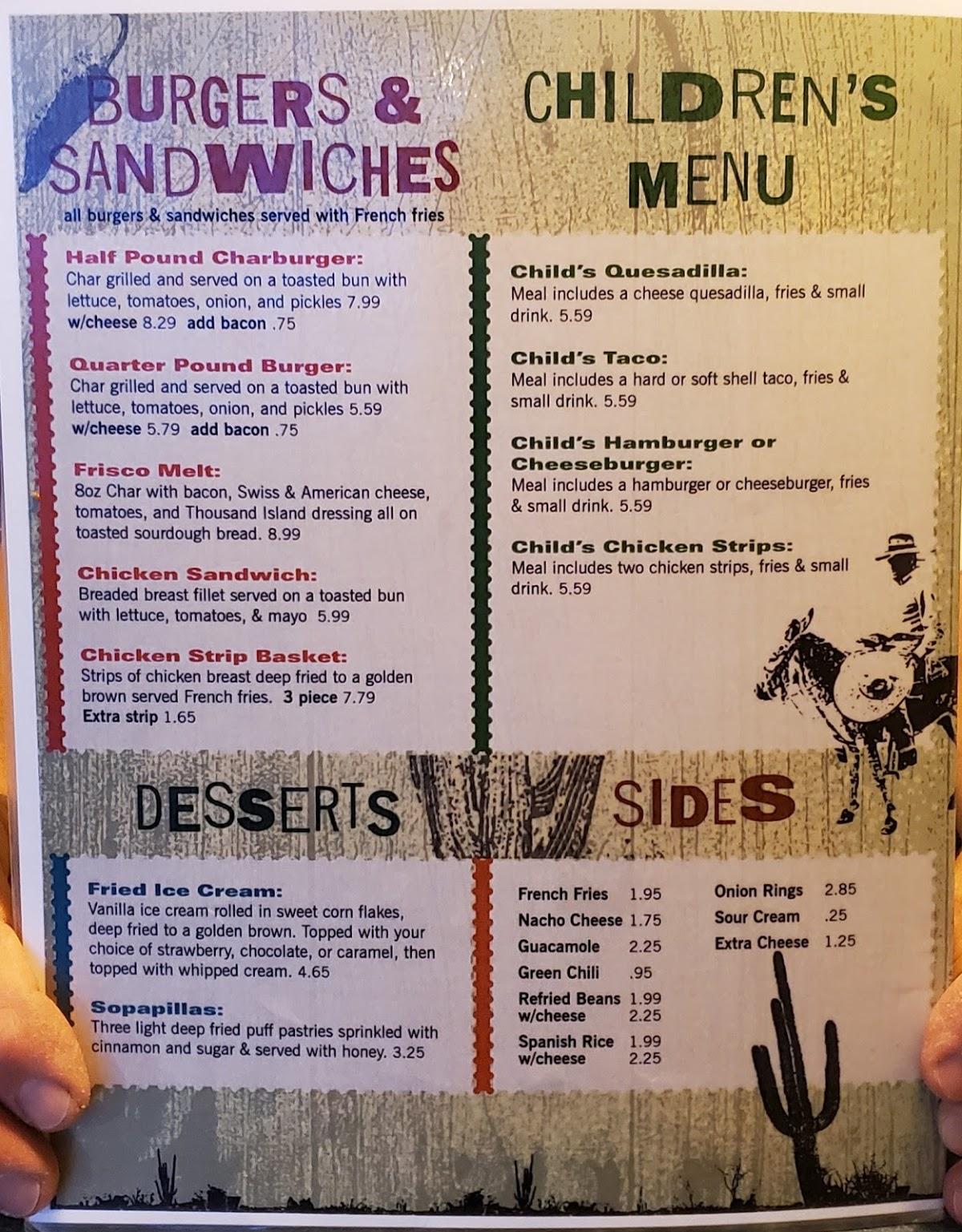 Menu at Fat Willys restaurant, Republican City