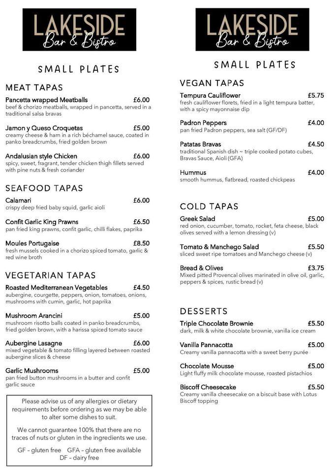 Menu At Stanton Lakes Restaurant Stoney Stanton