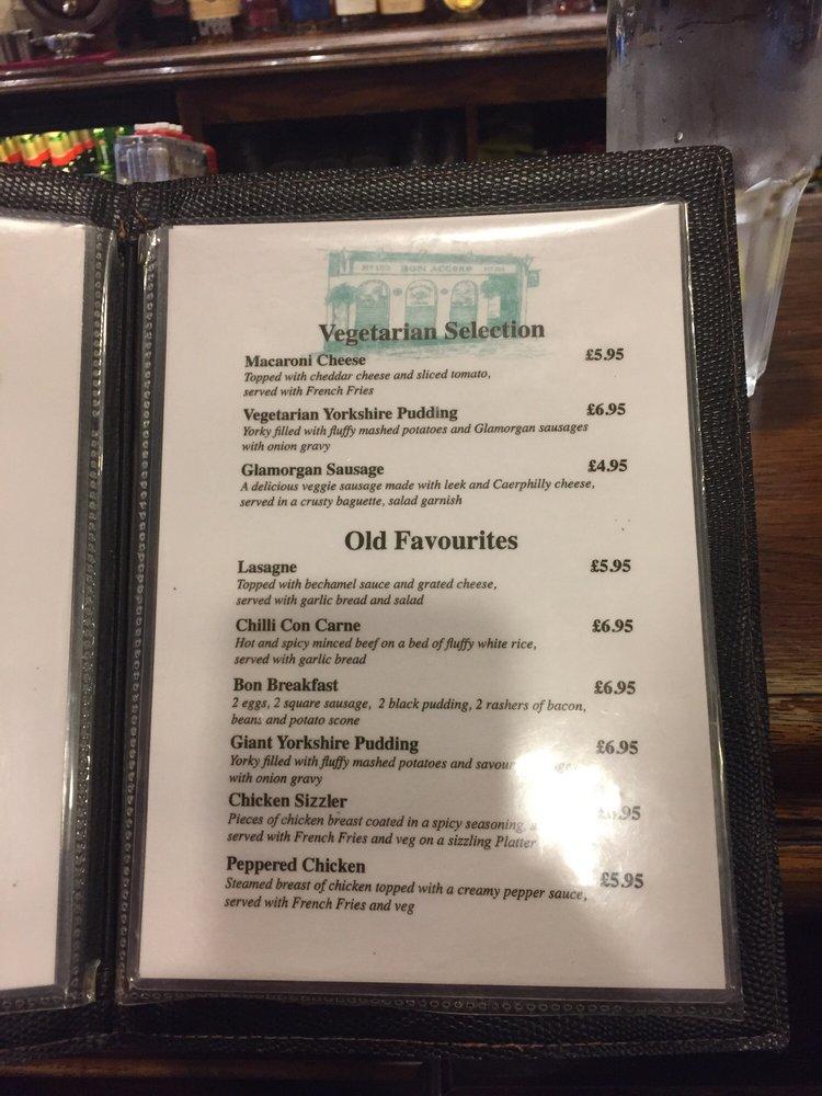 Menu at The Bon Accord pub & bar, Glasgow